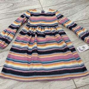 Bonnie Jean Dress Size 12 Multicolored Long Sleeves With Underwear NWT